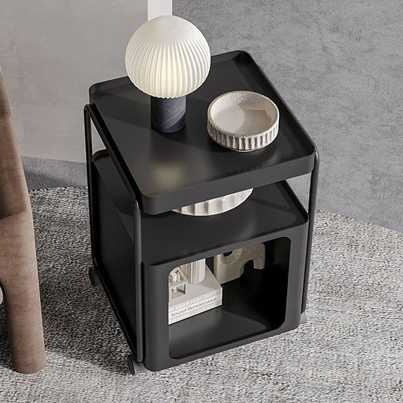 Contemporary Creative Removable Rectangular Iron End Table 3-Tier For Living Room