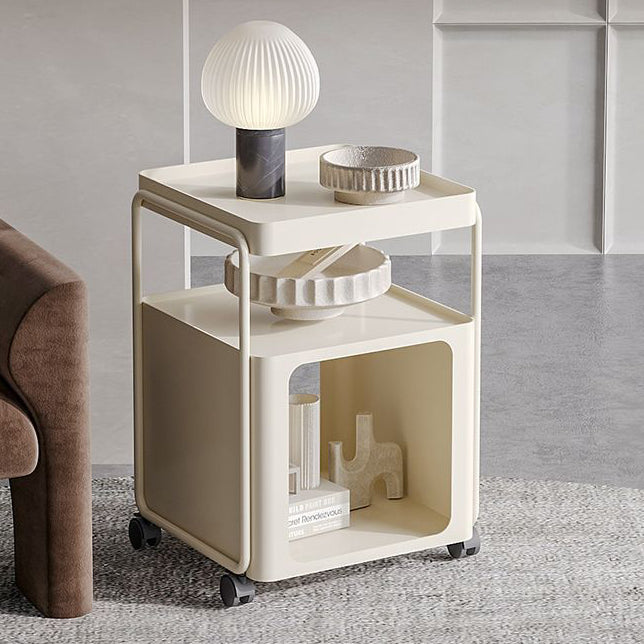 Contemporary Creative Removable Rectangular Iron End Table 3-Tier For Living Room