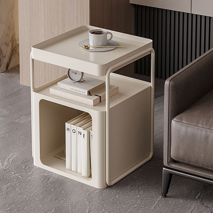 Contemporary Creative Removable Rectangular Iron End Table 3-Tier For Living Room