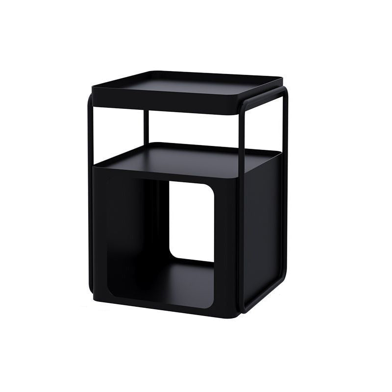 Contemporary Creative Removable Rectangular Iron End Table 3-Tier For Living Room