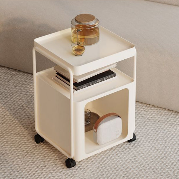 Contemporary Creative Removable Rectangular Iron End Table 3-Tier For Living Room