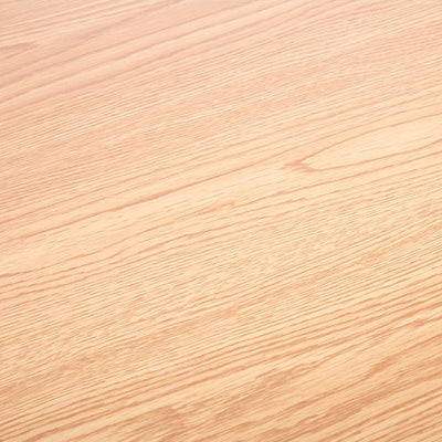 Mesa de Centro Moderna Minimalista Rectangular Ovalada con Panel Falso de Madera Maciza para Sala de Estar 