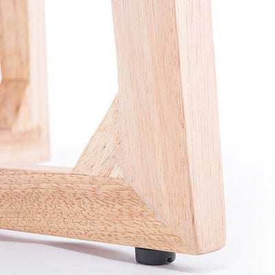 Mesa de Centro Moderna Minimalista Rectangular Ovalada con Panel Falso de Madera Maciza para Sala de Estar 