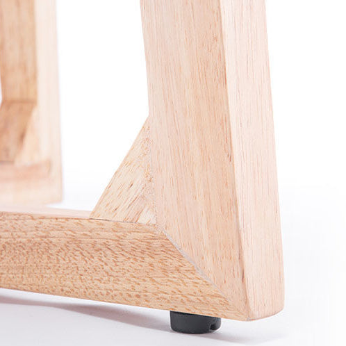 Mesa de Centro Moderna Minimalista Rectangular Ovalada con Panel Falso de Madera Maciza para Sala de Estar 