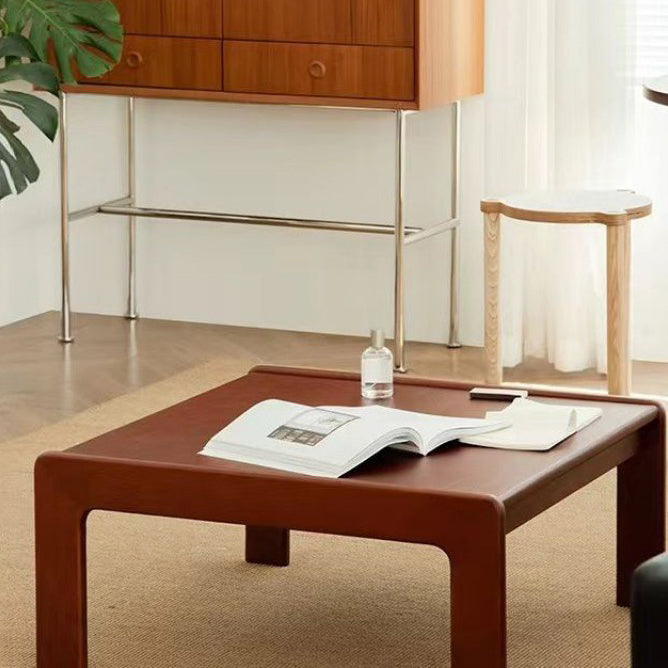 Table basse carrée en bois massif traditionnel chinois pour salon 