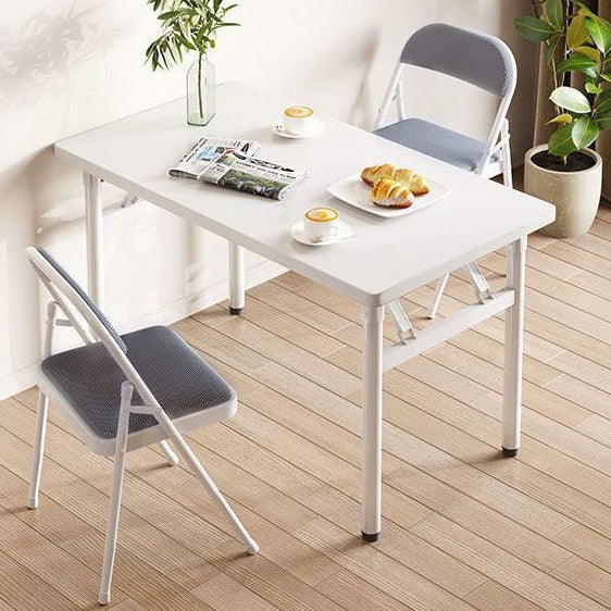 Moderner minimalistischer klappbarer rechteckiger Planken-Stahlschreibtisch für das Heimbüro 