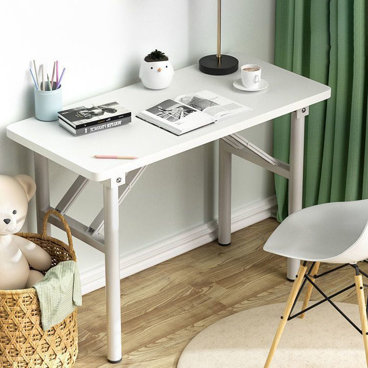 Moderner minimalistischer klappbarer rechteckiger Planken-Stahlschreibtisch für das Heimbüro 