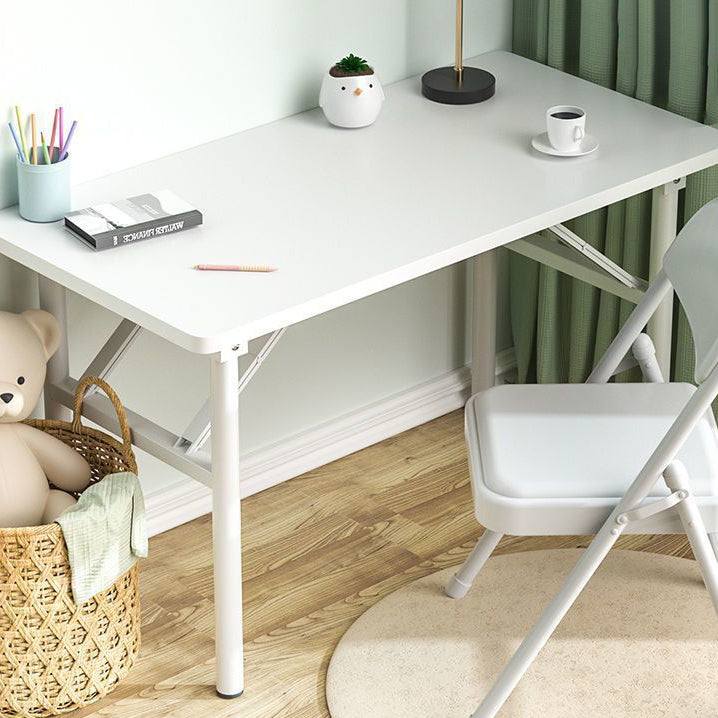 Moderner minimalistischer klappbarer rechteckiger Planken-Stahlschreibtisch für das Heimbüro 