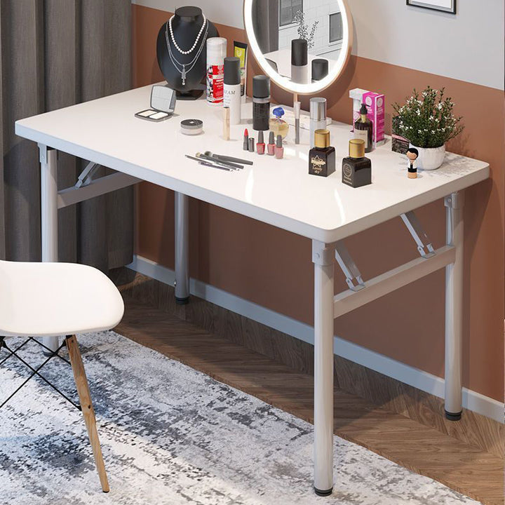 Moderner minimalistischer klappbarer rechteckiger Planken-Stahlschreibtisch für das Heimbüro 