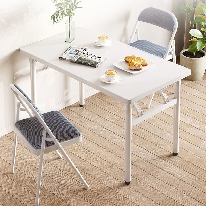 Moderner minimalistischer klappbarer rechteckiger Planken-Stahlschreibtisch für das Heimbüro 