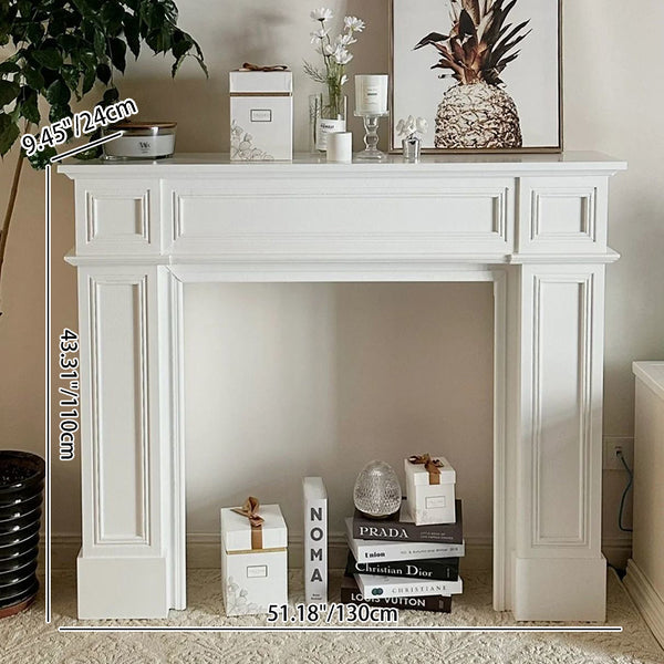 Traditionnel Vintage panneau carré en faux bois placage de cheminée pour salon 