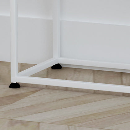 Modern Minimalist Rectangular Iron Bookshelf 2-Tier For Living Room