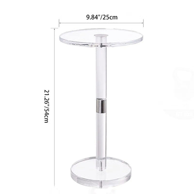 Modern Minimalist Round Acrylic Side Table 1-Tier For Living Room