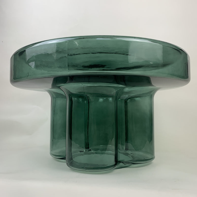 Contemporary Scandinavian Round Glass Coffee Table For Living Room