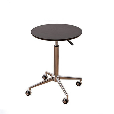 Modern Minimalist Round Medium-Density Fiberboard Carbon Steel Height-Adjustable Movable Side Table For Living Room