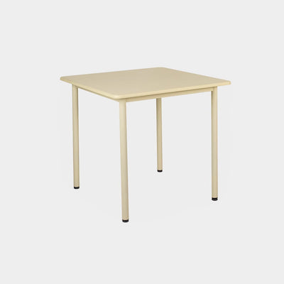 Contemporary Scandinavian Square Medium-Density Fiberboard Iron Dining Table For Dining Room