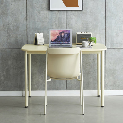 Contemporary Scandinavian Square Medium-Density Fiberboard Iron Dining Table For Dining Room