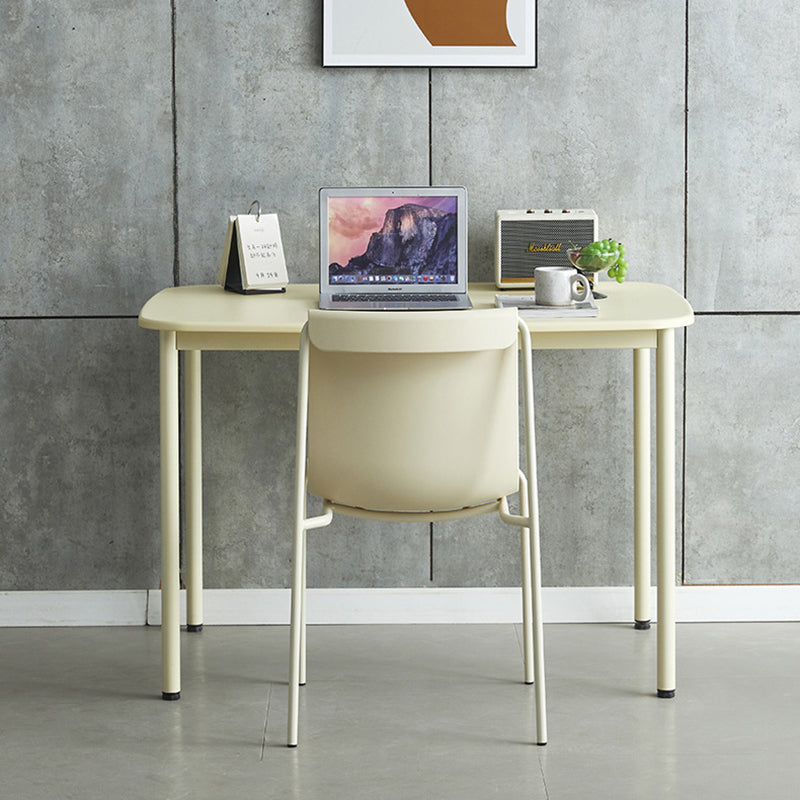 Contemporary Scandinavian Square Medium-Density Fiberboard Iron Dining Table For Dining Room