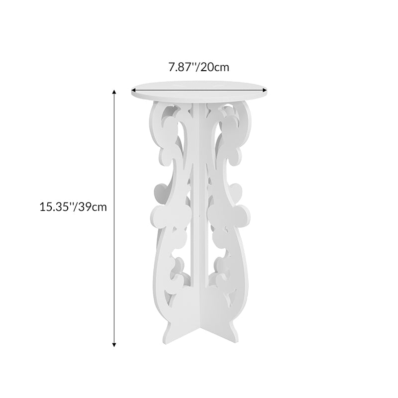 Traditional European Round PVC Side Table For Living Room