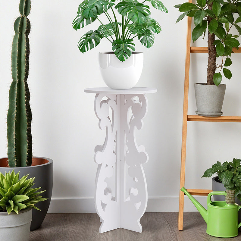 Traditional European Round PVC Side Table For Living Room