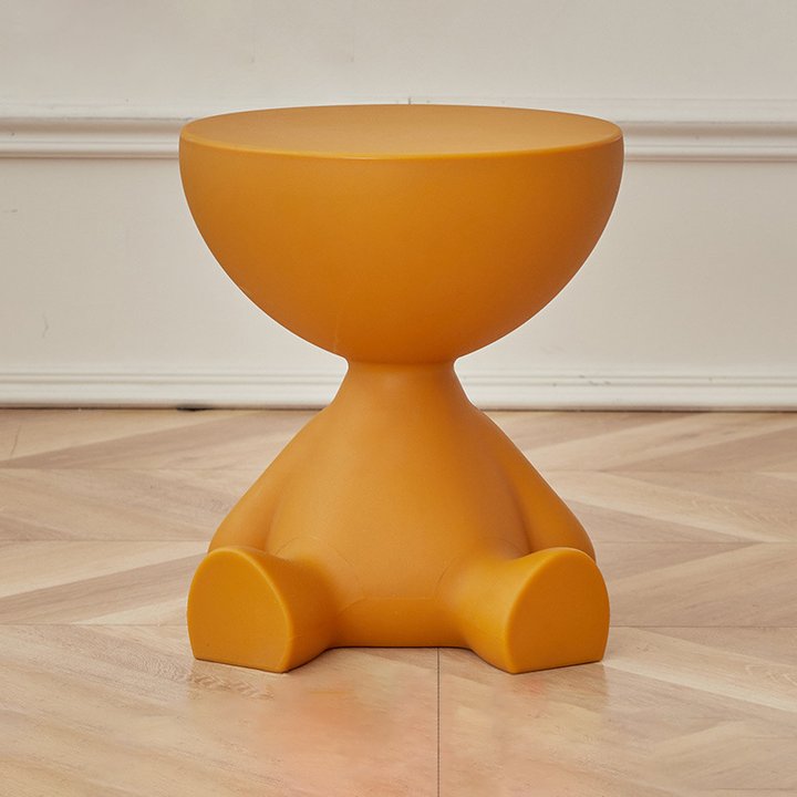 Contemporary Creative Bear Round Plastic Side Table For Living Room
