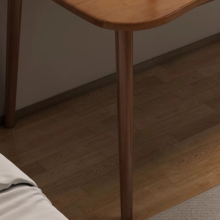Moderner minimalistischer rechteckiger Schreibtisch aus Gummibaumholz mit 4 Beinen für das Homeoffice 