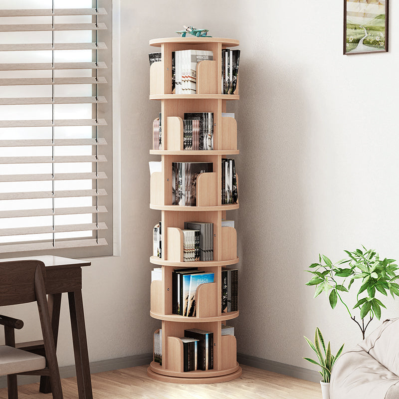 Bibliothèques en bois massif minimalistes modernes à 6 niveaux, rotatives pour la maison et le bureau 