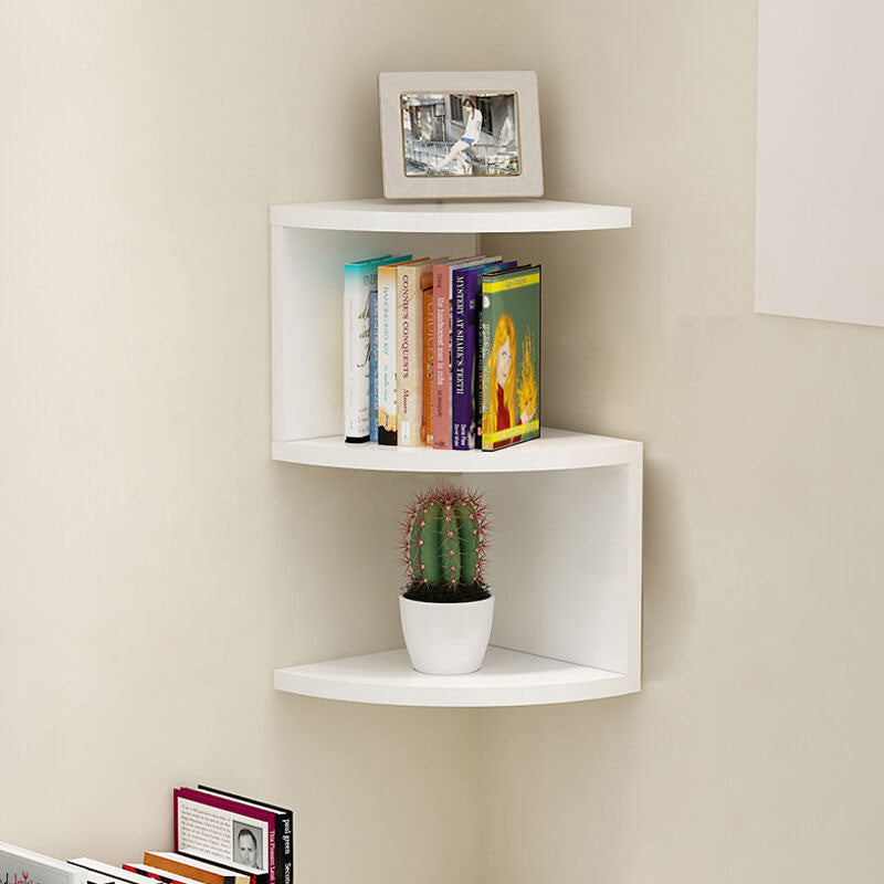 Modern Minimalist Perforated Polyvinyl Chloride Bookshelves 2/4 Tier For Home Office