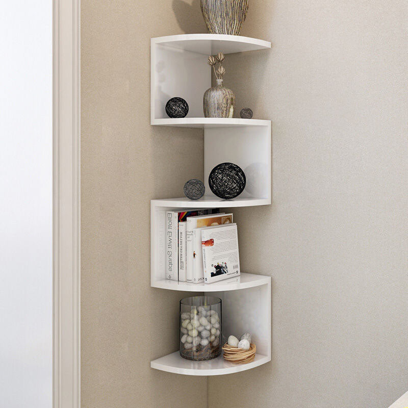 Modern Minimalist Perforated Polyvinyl Chloride Bookshelves 2/4 Tier For Home Office