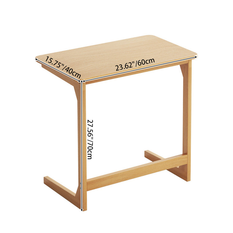 Modern Minimalist Rectangular Medium Density Fiberboard End Table 2-Leg For Living Room
