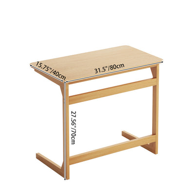 Modern Minimalist Rectangular Medium Density Fiberboard End Table 2-Leg For Living Room