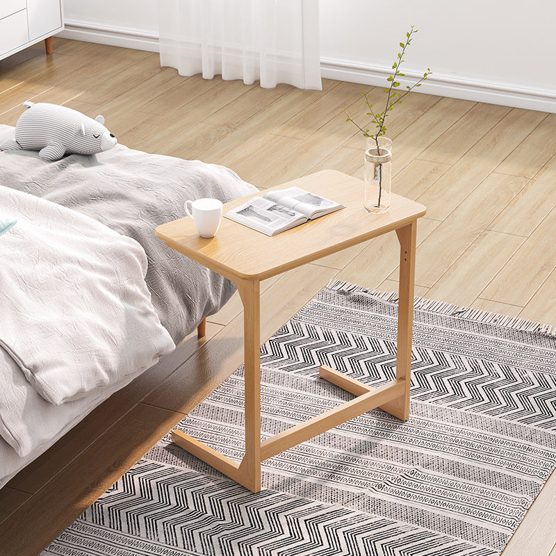 Modern Minimalist Rectangular Medium Density Fiberboard End Table 2-Leg For Living Room