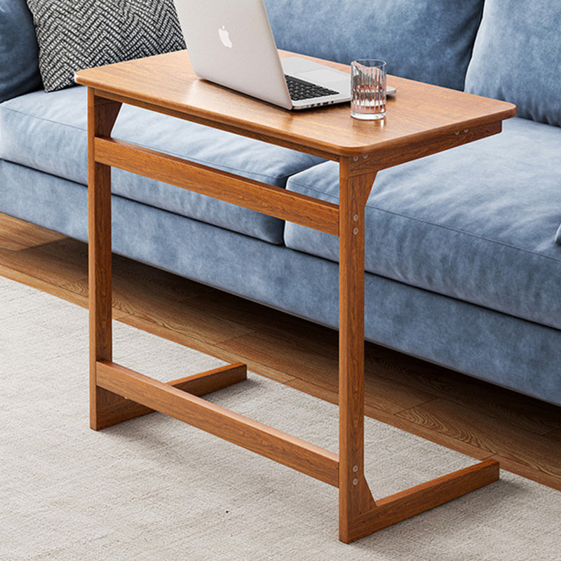 Modern Minimalist Rectangular Medium Density Fiberboard End Table 2-Leg For Living Room