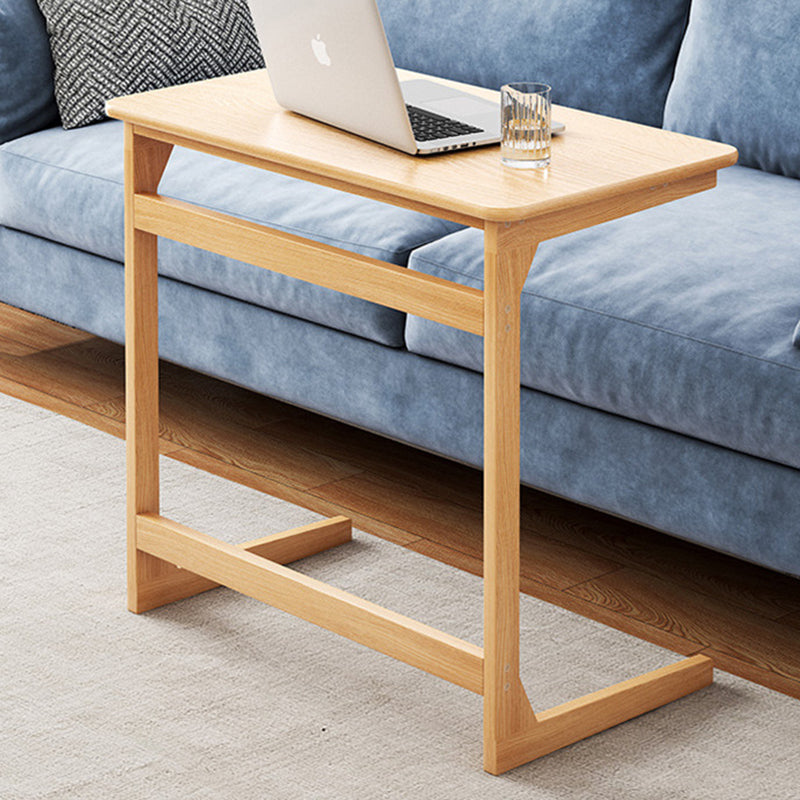 Modern Minimalist Rectangular Medium Density Fiberboard End Table 2-Leg For Living Room