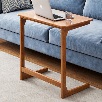 Modern Minimalist Rectangular Medium Density Fiberboard End Table 2-Leg For Living Room