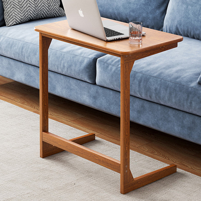 Modern Minimalist Rectangular Medium Density Fiberboard End Table 2-Leg For Living Room