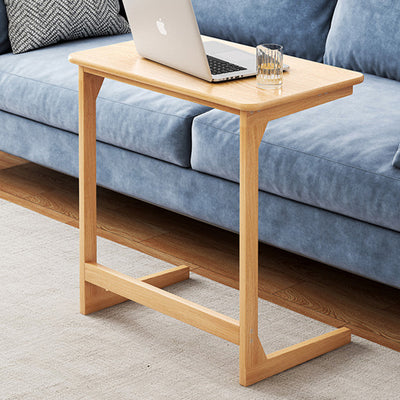 Modern Minimalist Rectangular Medium Density Fiberboard End Table 2-Leg For Living Room