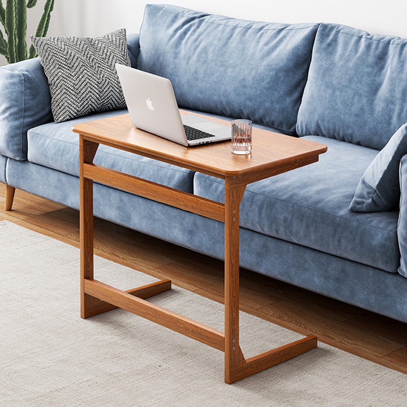 Modern Minimalist Rectangular Medium Density Fiberboard End Table 2-Leg For Living Room
