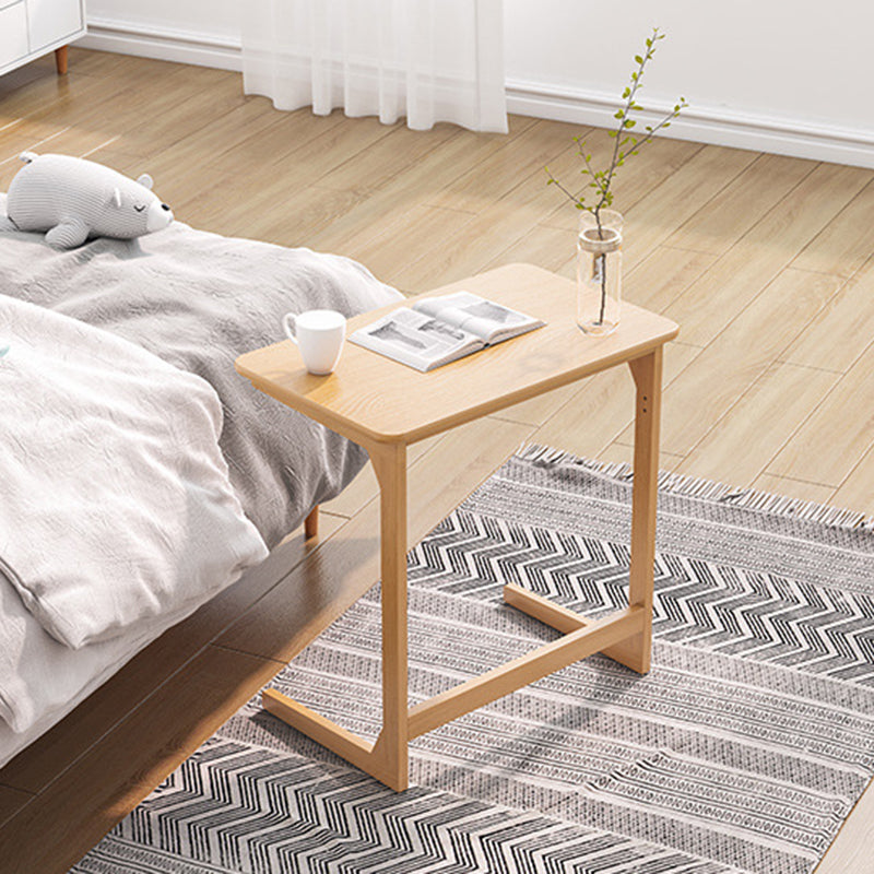 Modern Minimalist Rectangular Medium Density Fiberboard End Table 2-Leg For Living Room