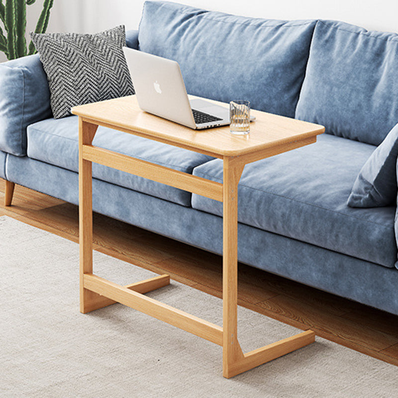 Modern Minimalist Rectangular Medium Density Fiberboard End Table 2-Leg For Living Room