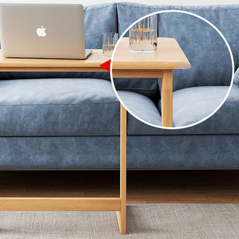 Modern Minimalist Rectangular Medium Density Fiberboard End Table 2-Leg For Living Room