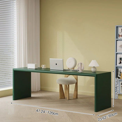 Modern Minimalist Rectangular Solid Wood Multi-layer Board Desks 2-Leg For Home Office