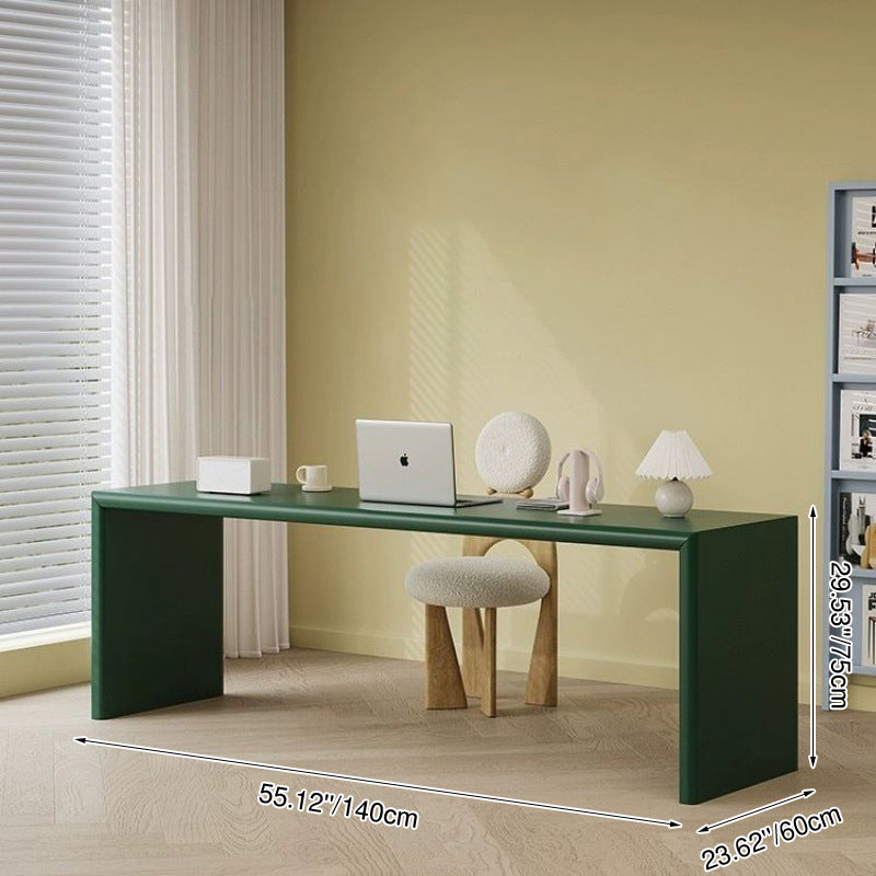 Modern Minimalist Rectangular Solid Wood Multi-layer Board Desks 2-Leg For Home Office