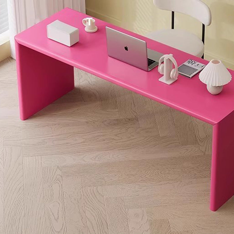 Modern Minimalist Rectangular Solid Wood Multi-layer Board Desks 2-Leg For Home Office