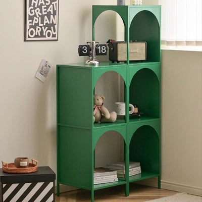 Estanterías Abiertas Modernas Minimalistas de Cubo de Acero al Carbono de 2/3 Niveles con 4 Patas para Oficina en Casa 