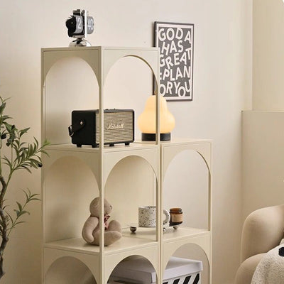 Estanterías Abiertas Modernas Minimalistas de Cubo de Acero al Carbono de 2/3 Niveles con 4 Patas para Oficina en Casa 