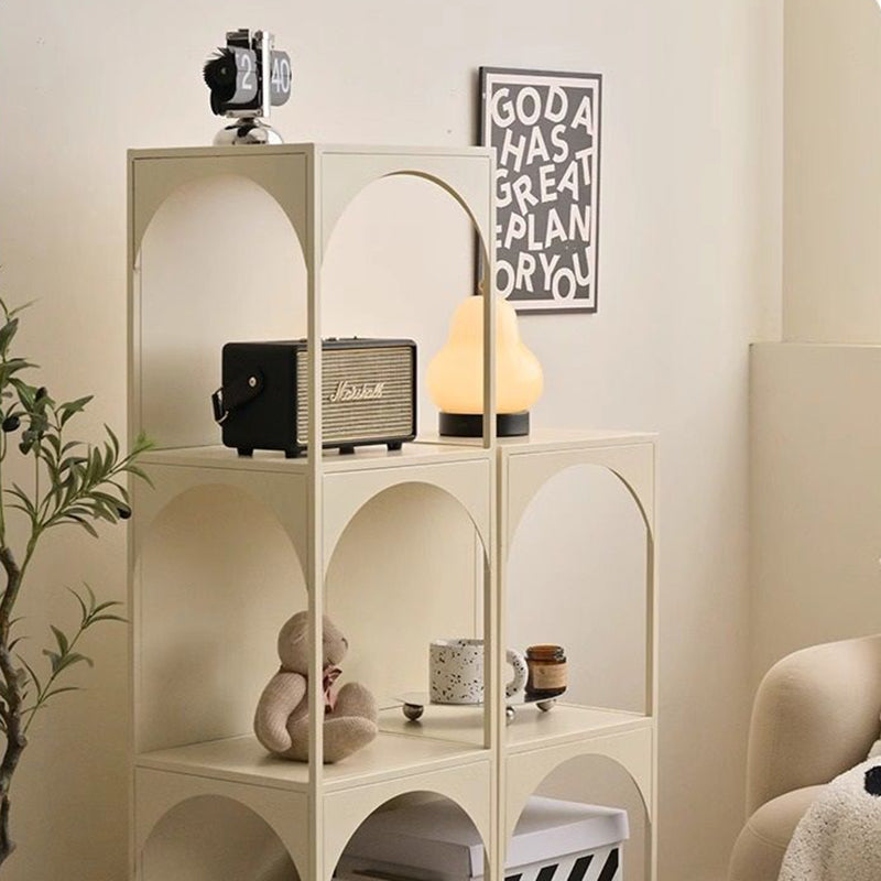 Estanterías Abiertas Modernas Minimalistas de Cubo de Acero al Carbono de 2/3 Niveles con 4 Patas para Oficina en Casa 