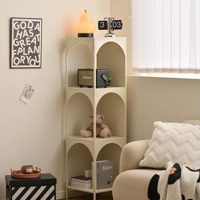 Estanterías Abiertas Modernas Minimalistas de Cubo de Acero al Carbono de 2/3 Niveles con 4 Patas para Oficina en Casa 