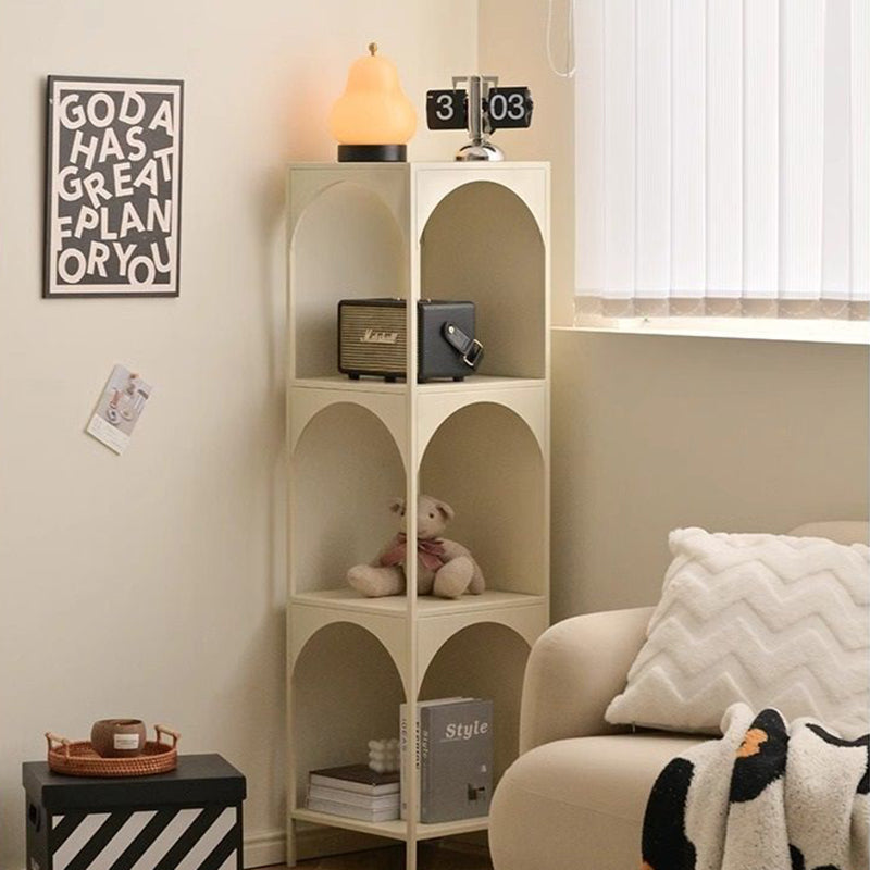 Estanterías Abiertas Modernas Minimalistas de Cubo de Acero al Carbono de 2/3 Niveles con 4 Patas para Oficina en Casa 