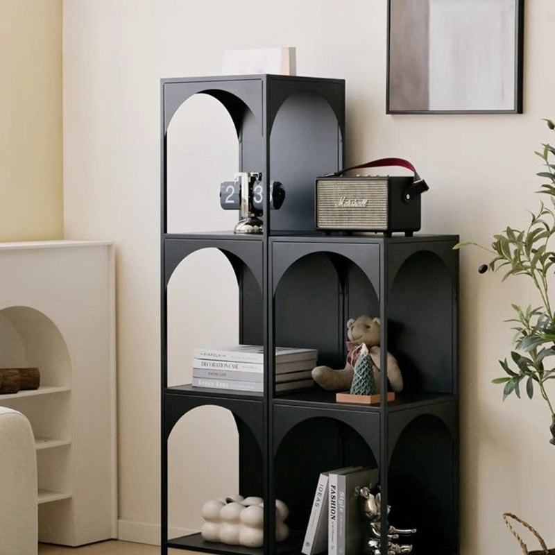 Estanterías Abiertas Modernas Minimalistas de Cubo de Acero al Carbono de 2/3 Niveles con 4 Patas para Oficina en Casa 